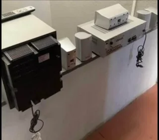 Sony sound with amplifier, active subwoofer, speakers and remote control working 