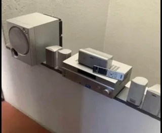 Sony sound with amplifier, active subwoofer, speakers and remote control working 