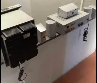 Sony sound with amplifier, active subwoofer, speakers and remote control working 