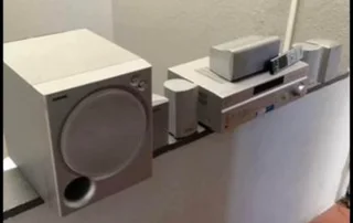 Sony sound with amplifier, active subwoofer, speakers and remote control working 