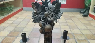 Chandeliers x2 - price for the pair Big Approx 70cm across. Iron