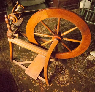 All imported 8 Shaft weaving loom and spinning wheel and bags of fleece