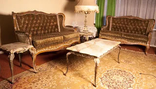 Lounge suite coffee table and side tables marble top pristine condition