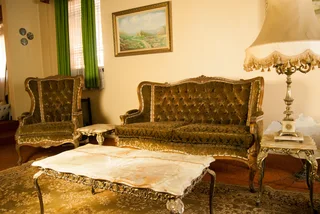 Lounge suite coffee table and side tables marble top pristine condition