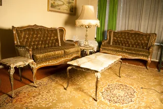 Lounge suite coffee table and side tables marble top pristine condition