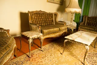 Lounge suite coffee table and side tables marble top pristine condition