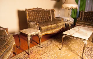 Lounge suite coffee table and side tables marble top pristine condition