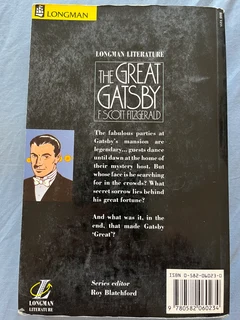 The Great Gatsby; F Scott Fitzgerald