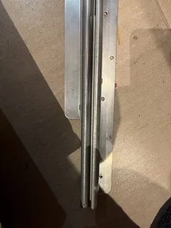 Pair steel table slides 180cm