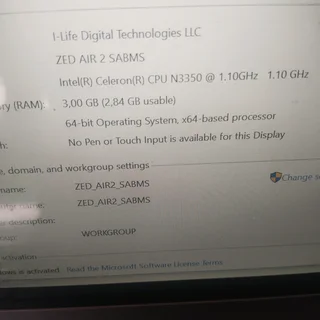 Zed air laptop in excellent condition