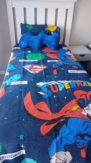 Two single beds, two headboards