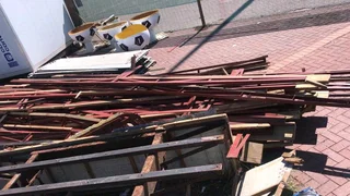 Development building site cleared of Scrap Metal Large loads. Obsolete steel, machinery, rebar