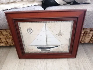 ️ Framed Nautical Sailboat Artwork – R200 ⚓