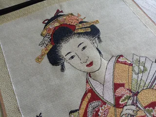 Japanese embroidered wall scroll 45x45 (Great condition) R250 NEG