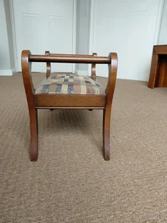 Vintage, French Provincial, French Country Foot stool ottoman Stinkwood Height - 30cmLength - 44,5cm