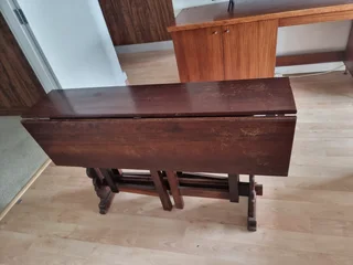 Solid wooden dining table &amp; 6 chairs price negotiable