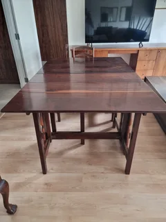 Solid wooden dining table &amp; 6 chairs price negotiable