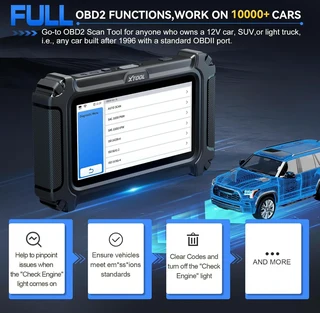 2025 XTOOL D6 All System Scanner for Car with Free Updates, 15 Resets, Throttle Body Relearn, ABS Bl