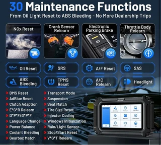 XTOOL D6S, 2025 Car Scanner with All System Scan, Throttle Relearn, ABS Bleed, Advanced Engine Code