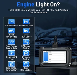 XTOOL D6S, 2025 Car Scanner with All System Scan, Throttle Relearn, ABS Bleed, Advanced Engine Code