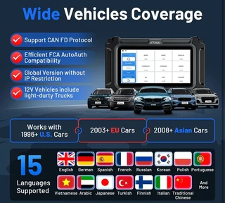 XTOOL D6S, 2025 Car Scanner with All System Scan, Throttle Relearn, ABS Bleed, Advanced Engine Code