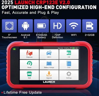 2025 Upgraded LAUNCH OBD2 Scanner CRP123E V2.0 Elite, Diagnostics Tool for Engine, ABS, SRS, AT, wit