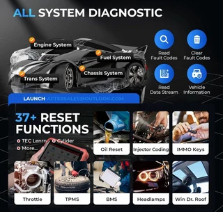 L a u n c h x431 p r o s v 5 0 bidirectional scan tool with 2024 newly released d b s car v i i conn