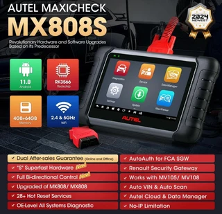 Autel scanner maxi check m x808 s, 2024 u s ver of maxi c o m m k808 s m k808 z, functions as m k900