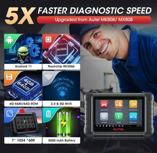 Autel scanner maxi check m x808 s, 2024 u s ver of maxi c o m m k808 s m k808 z, functions as m k900