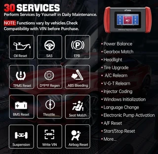 X t o o l i p608 o b d2 scanner diagnostic tool, all system diagnostic, lifetime free update, 30 res