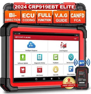 L a u n c h x431 c r p919 e b t elite o b d2 scanner, 2024 wireless bidirectional scan tool, c a n f