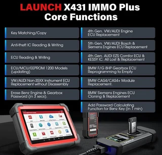 2024 l a u n c h x431 i m m o plus bidirectional tool with x p r o g3 ( valued r14,500 00), key prog