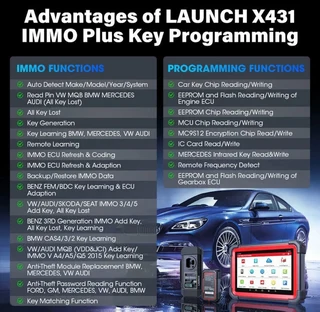 2024 l a u n c h x431 i m m o plus bidirectional tool with x p r o g3 ( valued r14,500 00), key prog