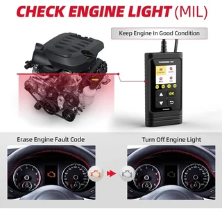 Thinkcar think o b d 100 car code reader check engine light, emission test scan tool for mechanics,