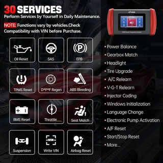 XTOOL InPlus IP608 OBD2 Scanner, Car Diagnostic Tool with All Systems Diagnosis, 9 Services, ABS Ble