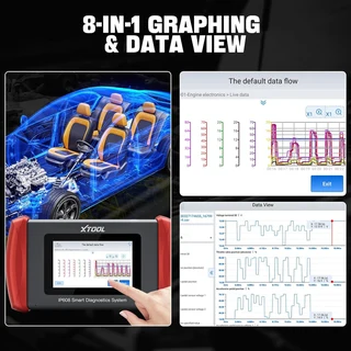 XTOOL InPlus IP608 OBD2 Scanner, Car Diagnostic Tool with All Systems Diagnosis, 9 Services, ABS Ble