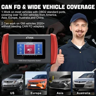 XTOOL InPlus IP608 OBD2 Scanner, Car Diagnostic Tool with All Systems Diagnosis, 9 Services, ABS Ble