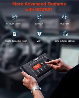 ANCEL Diesel Scan Tool HD3100, Professional OEM Level All Systems Heavy Duty Truck Scanner for Inter