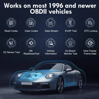 ANCEL FX6000 OBD2 Scanner with All System Automotive Code Reader Vehicle OBDII Diagnostic Scan Tool