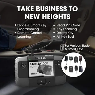 TOPDON T-Ninja1000 Add, Delete Key, Read Pin, All Keys Lost for Entry-Level Locksmiths, Professional