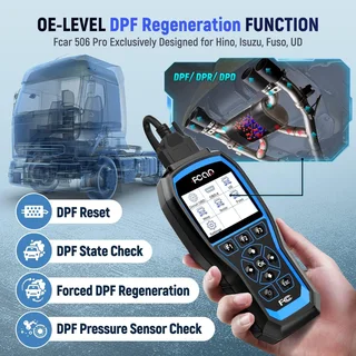 FCAR F506 Heavy Duty Truck Scanner All Systems HD Diesel Diagnostic Scanner with Engine DPF ABS VCS