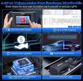 XTOOL InPlus IP508S OBD2 Scanner, 2023 Newest, 9 Services, ABS SRS Engine Transmission Diagnoses Car