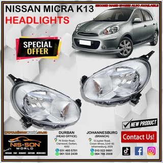 Nissan Micra K13 Headlights