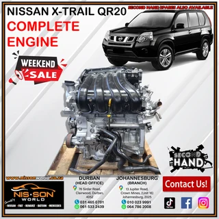 Nissan X-trail Qr20 Complete Engine