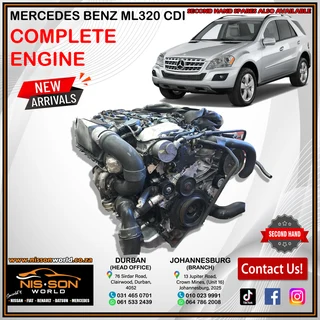Mercedes Benz Ml320 Cdi Complete Engine