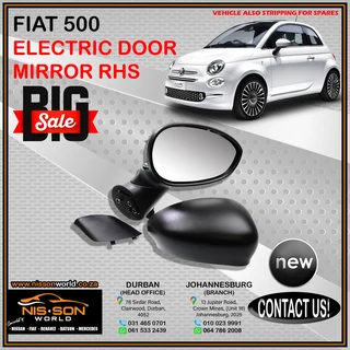 Fiat 500 Electric Door Mirror Rhs