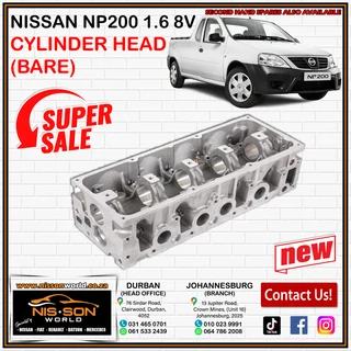 Nissan Np200 1.6 8v Cylinder Head (bare)