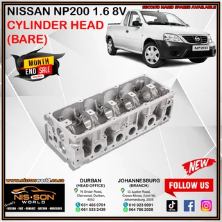 Nissan Np200 1.6 8v Cylinder Head (bare)