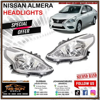 Nissan Almera Headlights