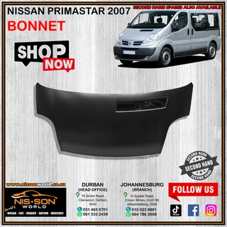 Nissan Primastar 2007 Bonnet